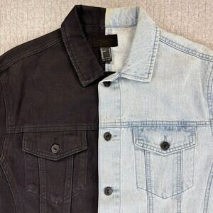 Forever 21 punk Rock 'N' Roll‎ Trucker, men's (M) classic denim jeans jacket